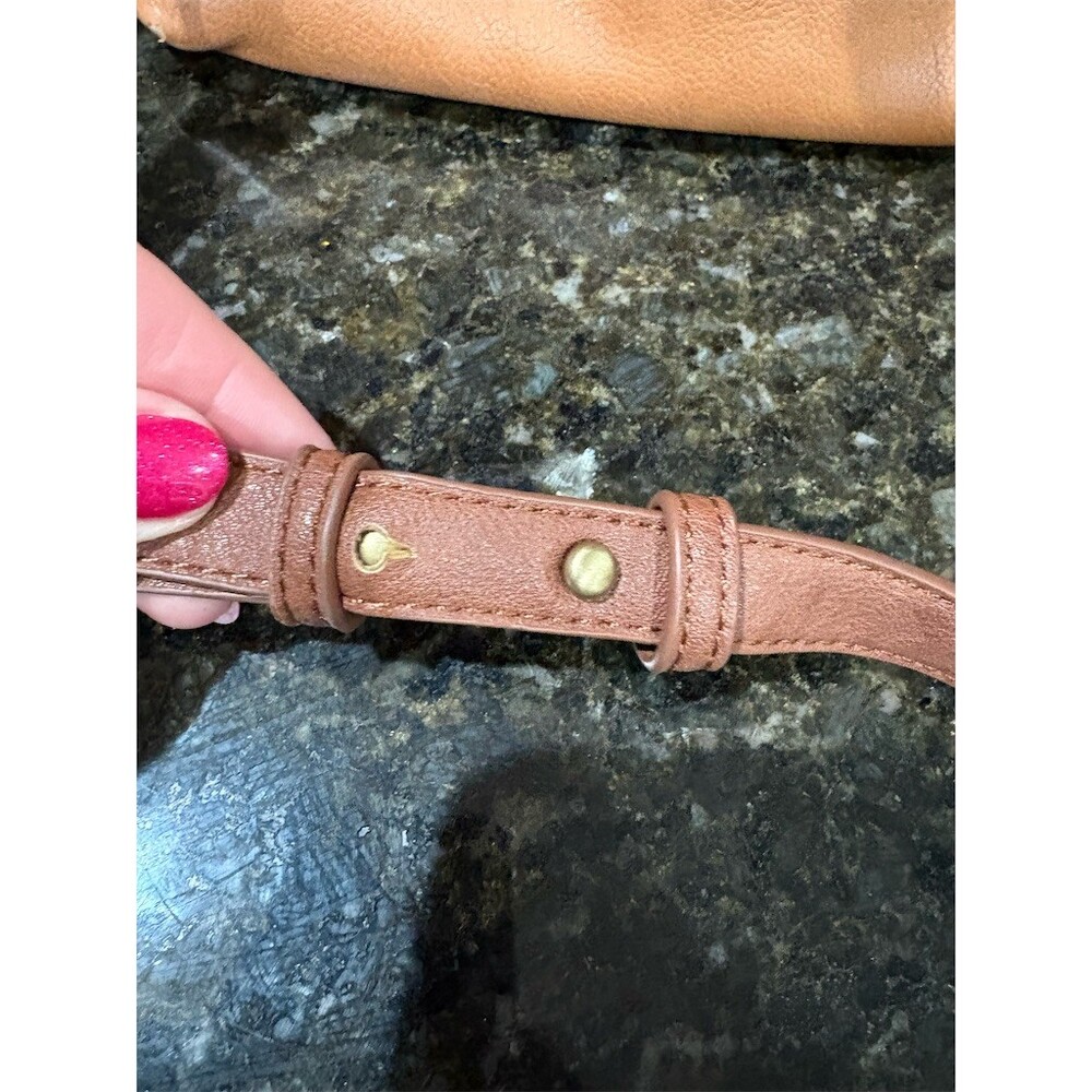 Antik Kraft Bree Crossbody Bag Womens Small Tan Brown Zip Top Adjustable - Picture 2 of 10
